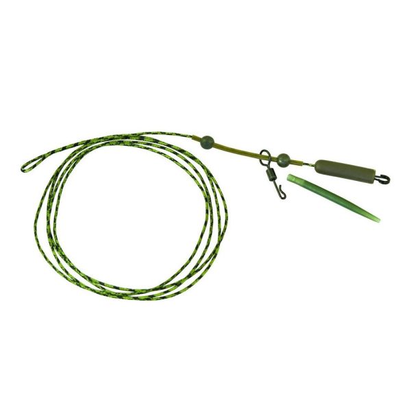 K-Karp DT Heli Rig 90cm Zöld Ólombetétes Előke Biztonsági Kapoccsal 2db