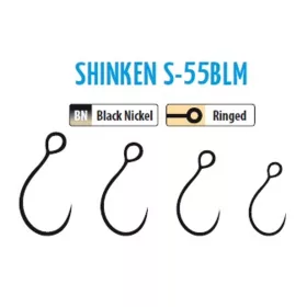   Trabucco Shinken Hooks S-55BLM BN #10 Szakáll Nélküli Ragadozóhalas Horog 10db