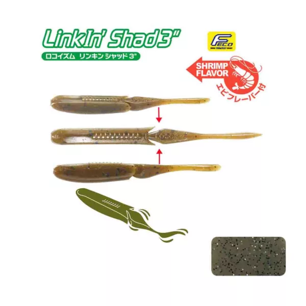 Tiemco Linkin Shad 7,6cm 160 Plasztik Csali 9db