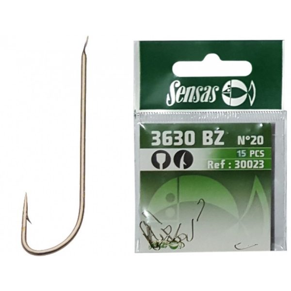 Sensas Feeling 3630 Bronz 20 Lapkás, Szakállas Keszegező Horog 15db
