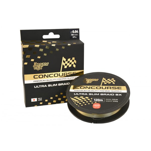 Benzar Concourse Ultra Slim 8X Braid 120m 0,040mm Fonott főzsinór