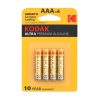 Kodak Ultra Premium Alkáli Mikro Elem AAA (1,5V) B4 4db/bliszter