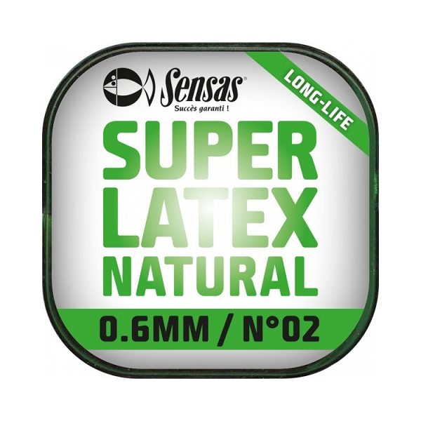 Sensas Super Latex Natural 0,6mm 6m Rakós Tömör Gumi