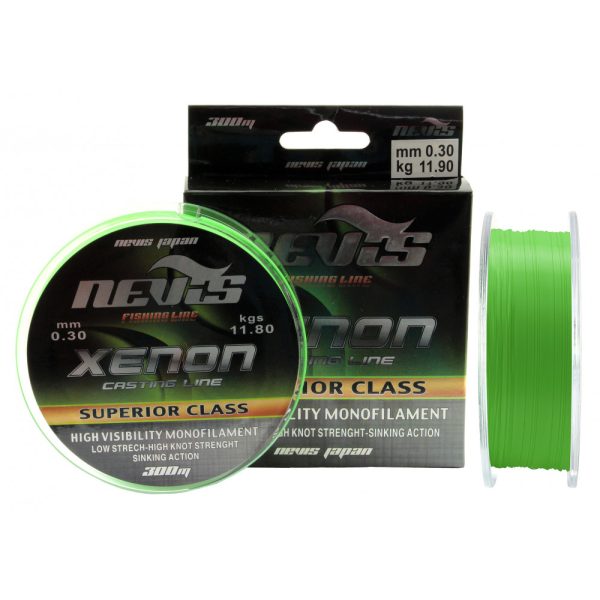 Nevis Xenon 300m 0.35mm Monofil főzsinór-Fluo zöld