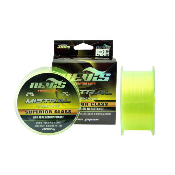 Nevis Mistral Fluo 300m 0.20mm Monofil főzsinór-Fluo zöld