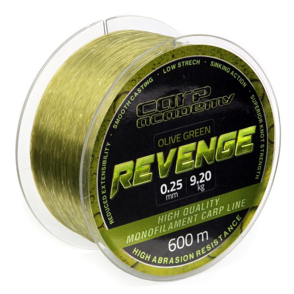 Carp Academy Revenge 600m 0.25mm Monofil főzsniór-Zöld