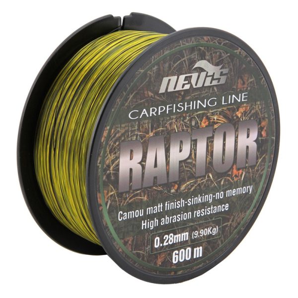 Nevis Raptor 600m 0.30mm Monofil főzsinór-Sárga+zöld