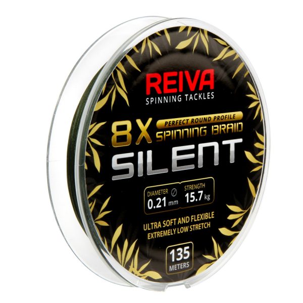 Reiva Reiva Silent 135m 0,10mm Fonott főzsinór-Camou zöld