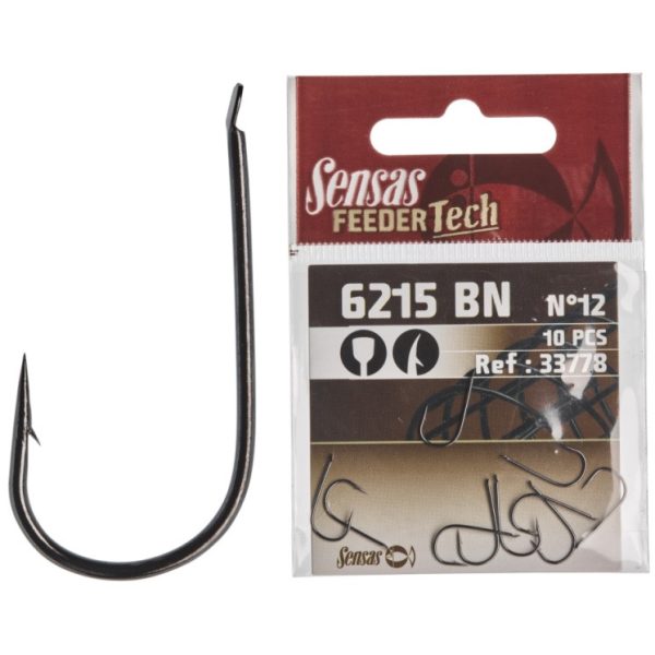 Sensas Feeling Feeder-Tech 6215 10 Lapkás, Szakállas Keszegező Horog 10db