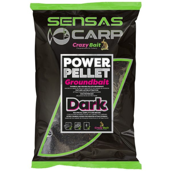 Sensas UK Big Bag Power Pellet Dark Etetőanyag 2kg