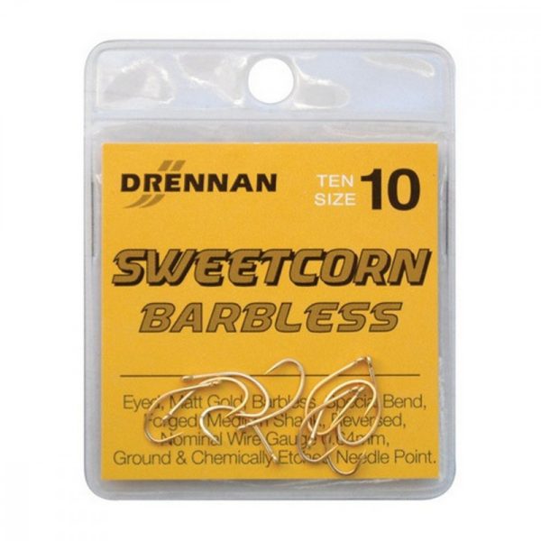Drennan Horog Sweetcorn Barbless 6 Gold 10Db/Cs