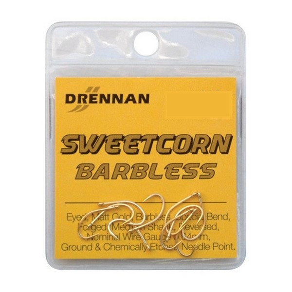 Drennan Horog Sweetcorn Barbless 8 Gold 10Db/Cs