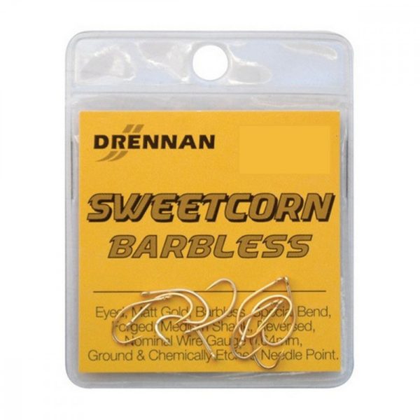 Drennan Horog Sweetcorn Barbless 12 Gold 10Db/Cs