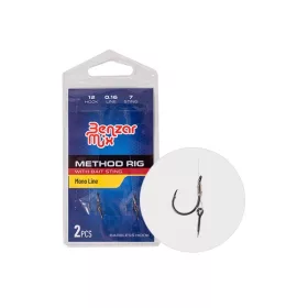   Benzar Method Kötött Horog 8 Monofil zsinóron 10mm-es csalitüskével