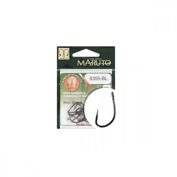 Maruto Horog 8355Bl Carp Hooks Forged Straight Eye Barbless Hc Black Nickel 2