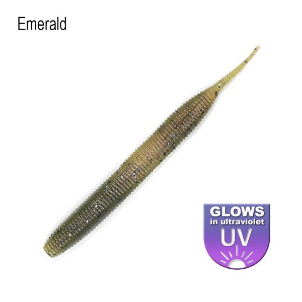 DS Sexy Worm 4" Emerald 6db/csomag plasztik műcsali