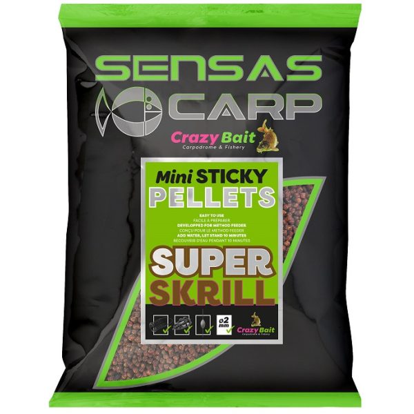 Sensas Pellet Mini Sticky Super Krill Etetőpellet 700gr