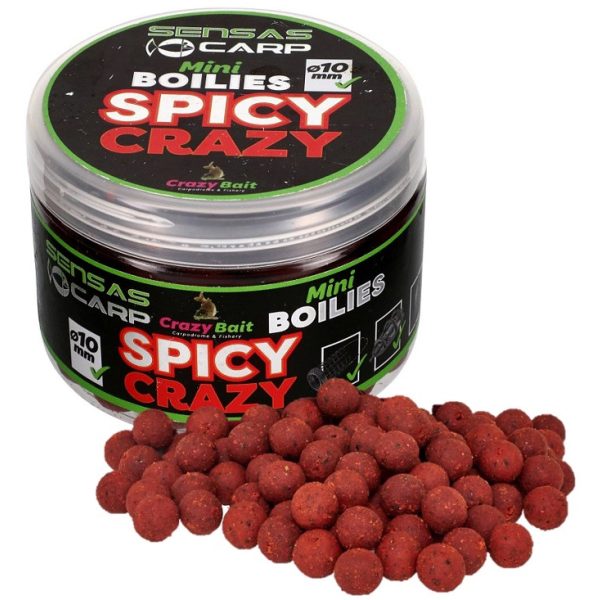 Sensas Mini Boilies Crazy Spicy Fűszeres 10mm Csalizó Bojli 80gr