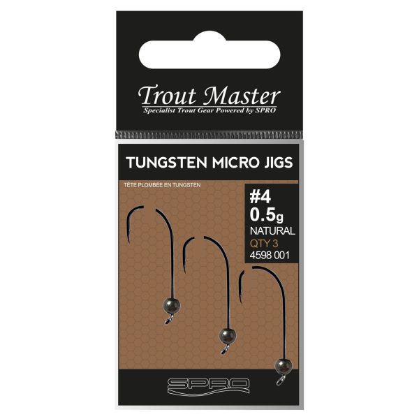 Spro Trout Master Tungsten Micro Jigs Natural 0,5g  #4 jig fej