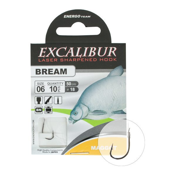 Excalibur Kötött Horog Bream Maggot, Bn No.6