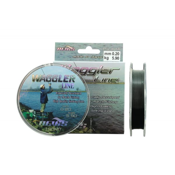 Nevis Waggler 150m 0.12mm Monofil főzsinór-Szürke