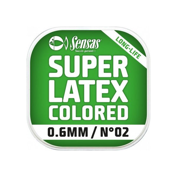 Sensas Super Latex Sötétzöld 1,4mm 6m Rakós Tömör Gumi