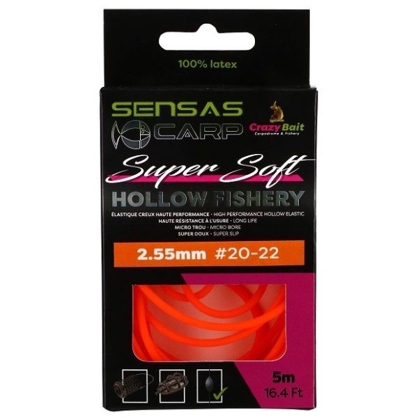 Sensas Hollow Fishery Super Soft 2,55mm 5m Rakós Cső Gumi