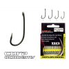 Carp Academy Teflon Hook XS-3 Fekete 2 10db/csomag Füles Szakállas Bojlis horog