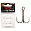 Reiva Teflon Treble TR-20 10 Füles, Szakállas Hármashorog 6db