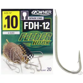 Owner FDH-12 18 Lapkás, Szakállas Feeder Horog 20db