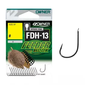 Owner FDH-13 14 Lapkás, Szakállas Feeder Horog 17db