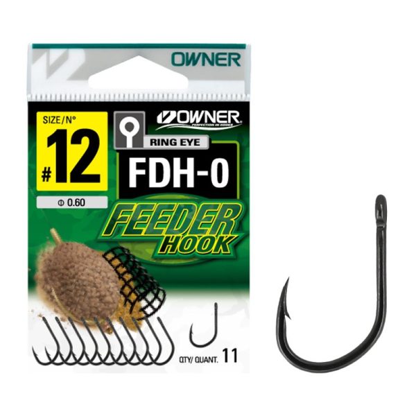 Owner FDH-0 10 Füles, Szakállas Feeder Horog 10db