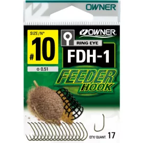 Owner FDH-1 8 Füles, Szakállas Feeder Horog 16db