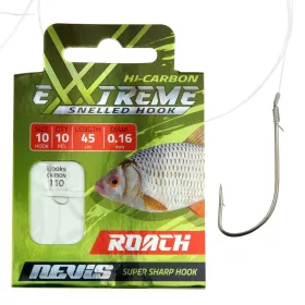   Nevis 14 Szakállas, Lapkás 45cm 0,12mm Monofil Előkötött Keszegező Horog 10db