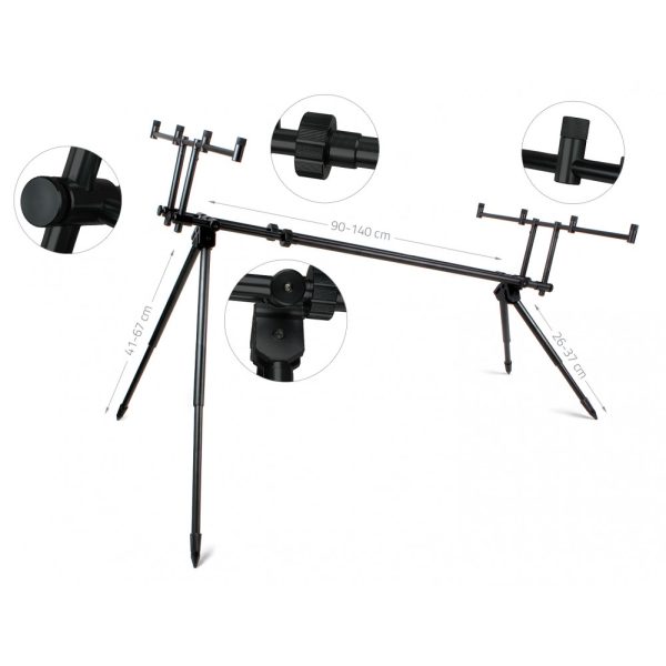 CARP ACADEMY - Alcatraz Rod Pod Black - Rod pod