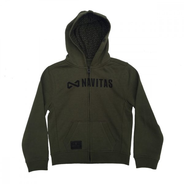 Navitas - Core Kids Zip Hoody Green - Kapucnis pulóver - 7-8 éves korhoz