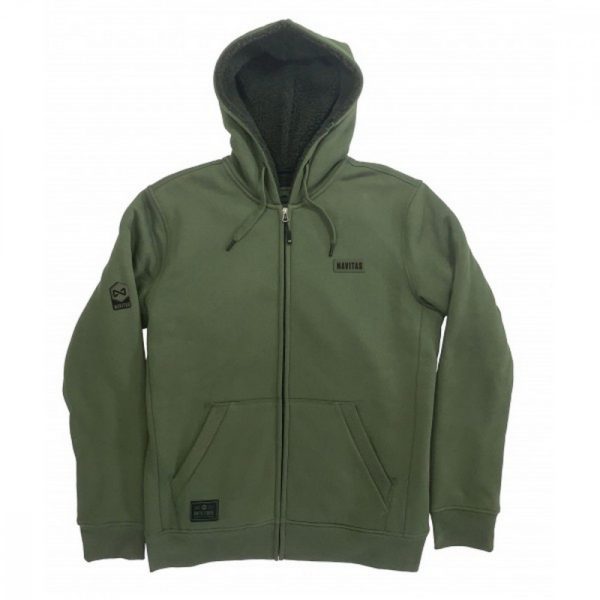 Navitas - Sherpa Zip Hoody Green - Kapucnis pulóver - XL - Tavaszi ruházat, Nyári ruházat - Pulóverek, pólók, mellények