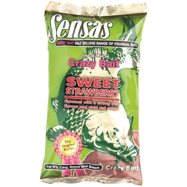 Sensas Crazy Bait Édes Eper Etetőanyag 1kg