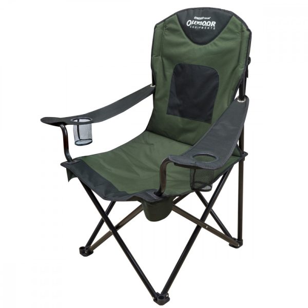 Outdoor Armless Szék Összecsukható - Karfás - Teherbírás 120kg - Dupla pohártartós - Camping szék - 4kg - 60x95x100cm | Univerzális horgászat