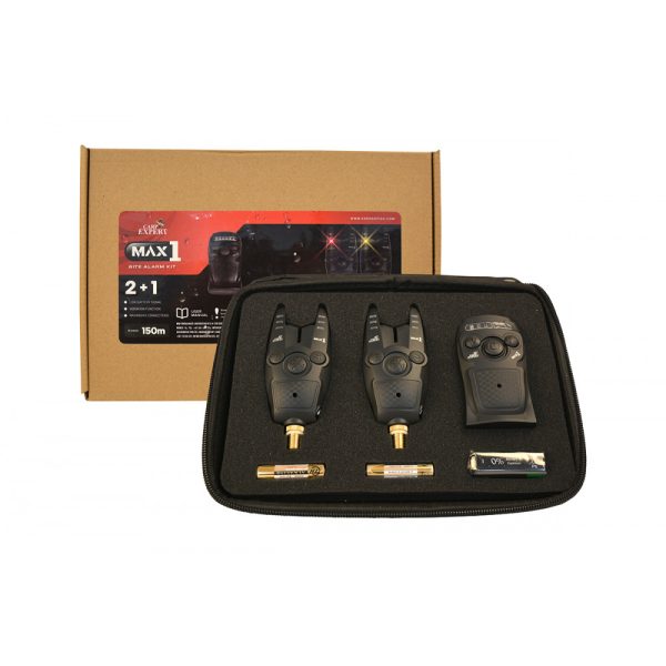 Carp Expert Max1 Bite Alarm 2+1 Piros, Sárga Elektromos kapásjelző szett