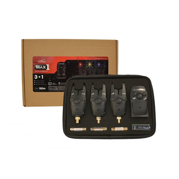 Carp Expert Max1 Bite Alarm 3+1 Piros,Sárga, Kék Elektromos kapásjelző szett