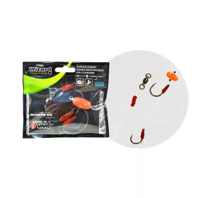   Wizard Monster Surface Livebait Double Mono Rig 7/0+9/0 Round 80cm Dupla Horgos Monofil Előke