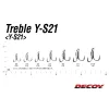 Decoy Y-S21 Standard #1/0 Füles Szakállas Háromágú Horog 4db