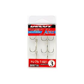   Decoy T-S21 Belly Hook #1 Füles Szakállas Háromágú Horog 6db
