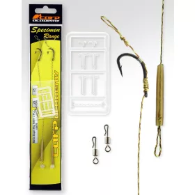   Carp Academy Basic Super Rig Teflon Fekete 2 2db/csomag Füles Szakállas Bojlis horog