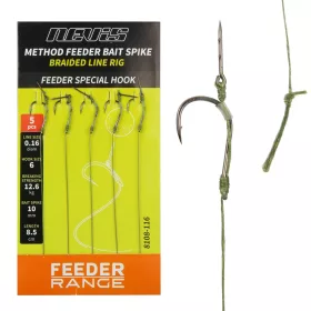   Nevis 12 Előkötött Fonott Feeder Előke Csalitüskével 5db