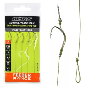   Nevis 12 Előkötött Fonott Feeder Előke Csalitüskével 5db