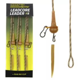   Carp Academy Előkötött Leadcore Szerelék Run Rig Ólomkapoccsal Szerelve 3db