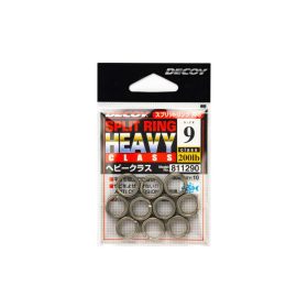   Decoy R-5 Heavy Class Silver 11 300lb Split Ring Kulcskarika 8db