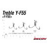 Decoy Y-F55 Light Jigging #2 Microbarb Füles Szakállas Háromágú Horog 4db